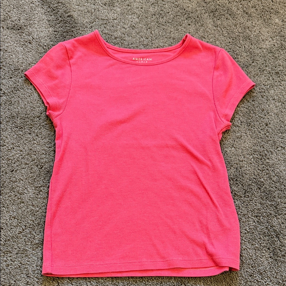 American Eagle Outfitters Bright Pink Crop Top